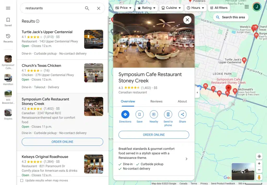 Google Business Profile example